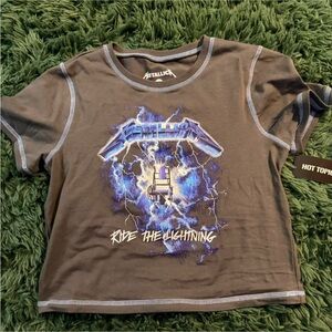 metallica hot topic crop top